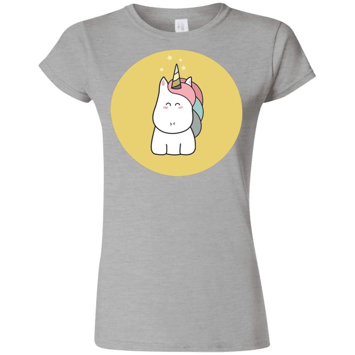 T-Shirts Sport Grey / S Kawaii Unicorn Junior Slimmer-Fit T-Shirt