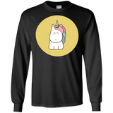 T-Shirts Black / S Kawaii Unicorn Men's Long Sleeve T-Shirt