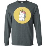 T-Shirts Dark Heather / S Kawaii Unicorn Men's Long Sleeve T-Shirt
