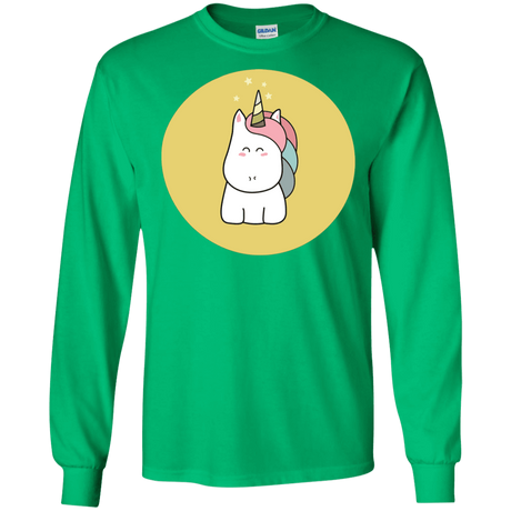 T-Shirts Irish Green / S Kawaii Unicorn Men's Long Sleeve T-Shirt