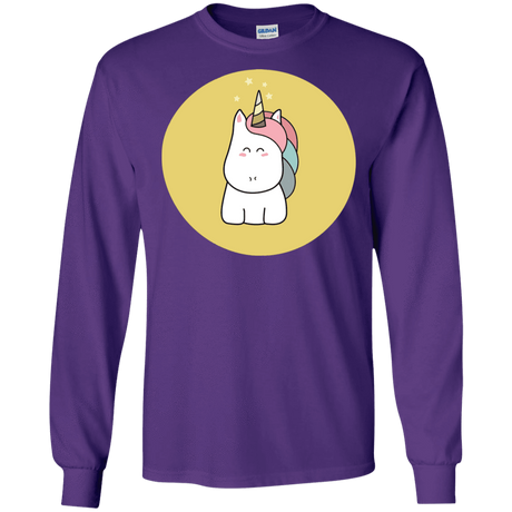 T-Shirts Purple / S Kawaii Unicorn Men's Long Sleeve T-Shirt