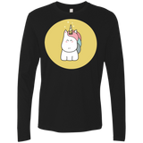 T-Shirts Black / S Kawaii Unicorn Men's Premium Long Sleeve