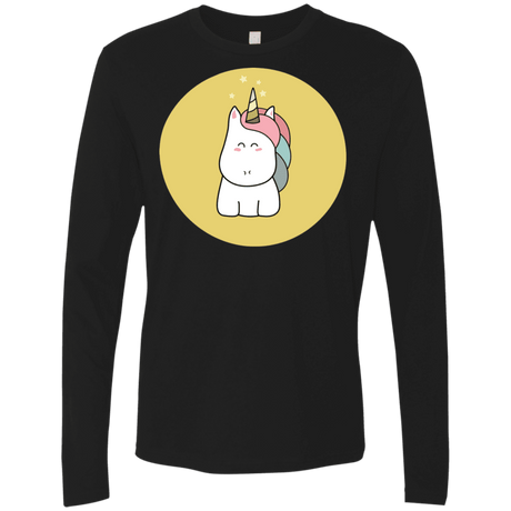 T-Shirts Black / S Kawaii Unicorn Men's Premium Long Sleeve