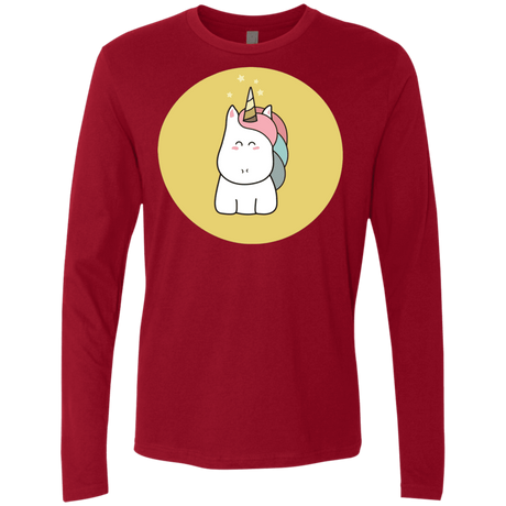 T-Shirts Cardinal / S Kawaii Unicorn Men's Premium Long Sleeve