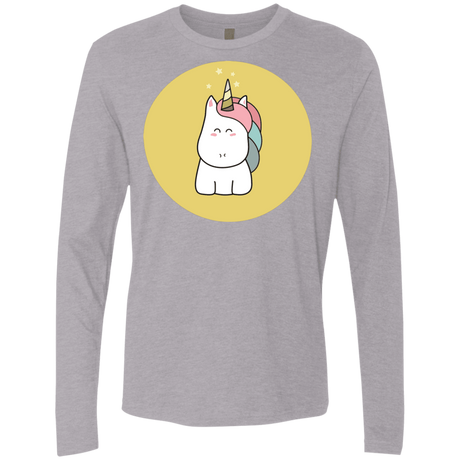 T-Shirts Heather Grey / S Kawaii Unicorn Men's Premium Long Sleeve