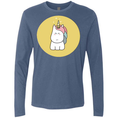 T-Shirts Indigo / S Kawaii Unicorn Men's Premium Long Sleeve