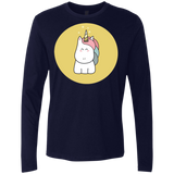 T-Shirts Midnight Navy / S Kawaii Unicorn Men's Premium Long Sleeve