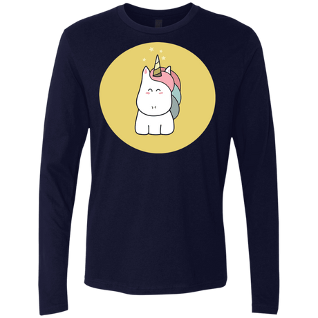 T-Shirts Midnight Navy / S Kawaii Unicorn Men's Premium Long Sleeve