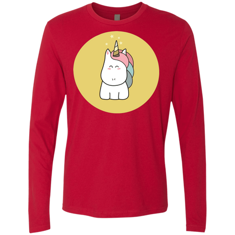 T-Shirts Red / S Kawaii Unicorn Men's Premium Long Sleeve