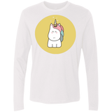 T-Shirts White / S Kawaii Unicorn Men's Premium Long Sleeve