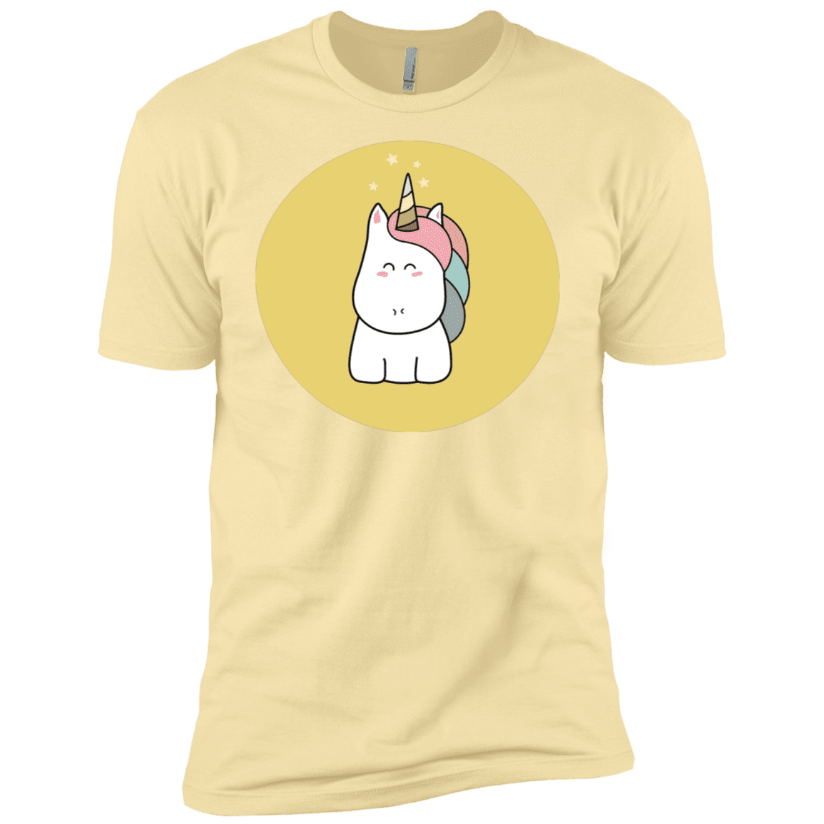 T-Shirts Banana Cream / X-Small Kawaii Unicorn Men's Premium T-Shirt
