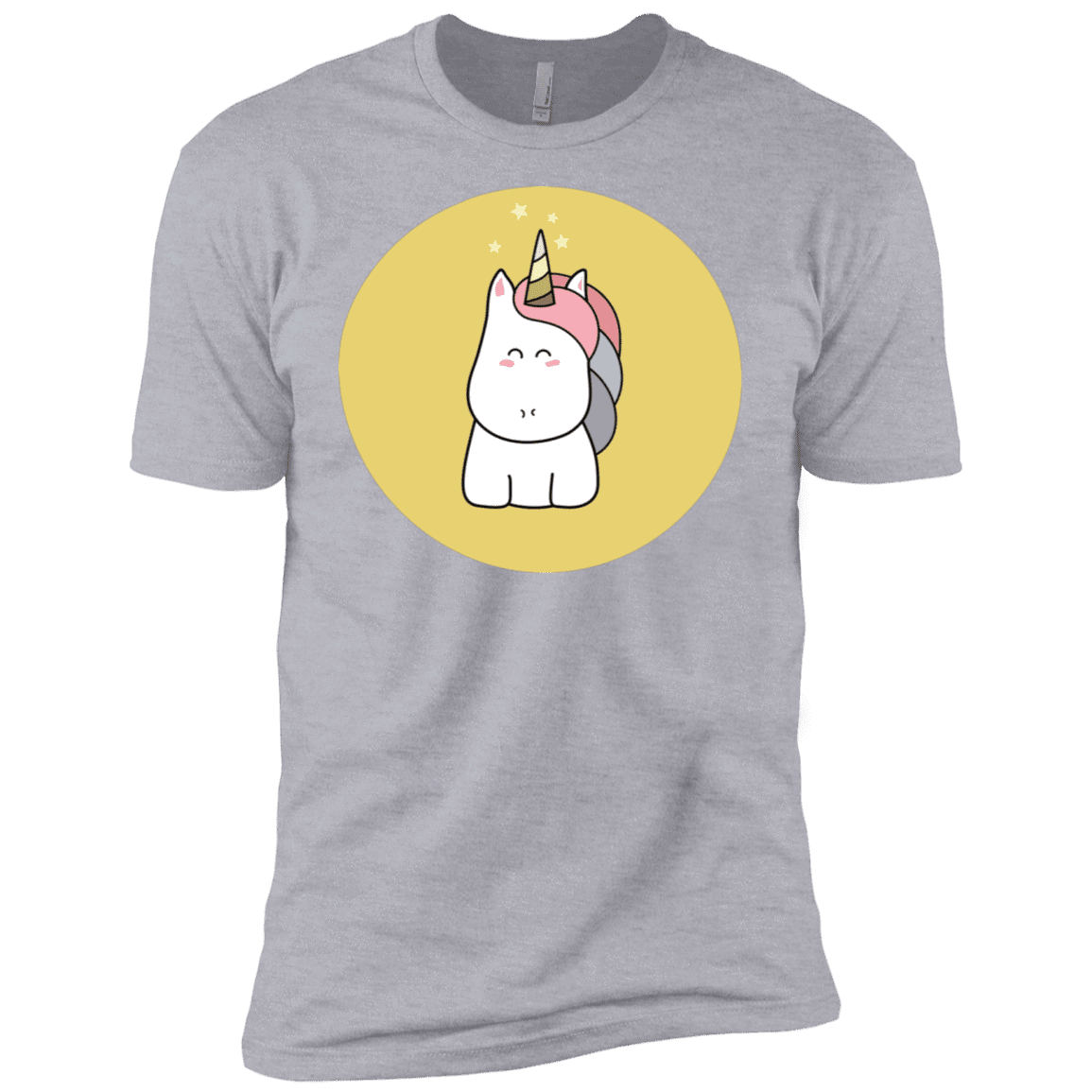 T-Shirts Heather Grey / X-Small Kawaii Unicorn Men's Premium T-Shirt