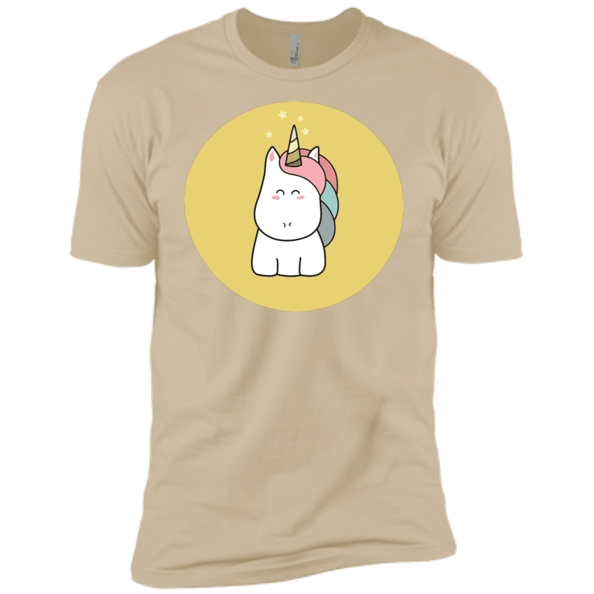 T-Shirts Sand / X-Small Kawaii Unicorn Men's Premium T-Shirt