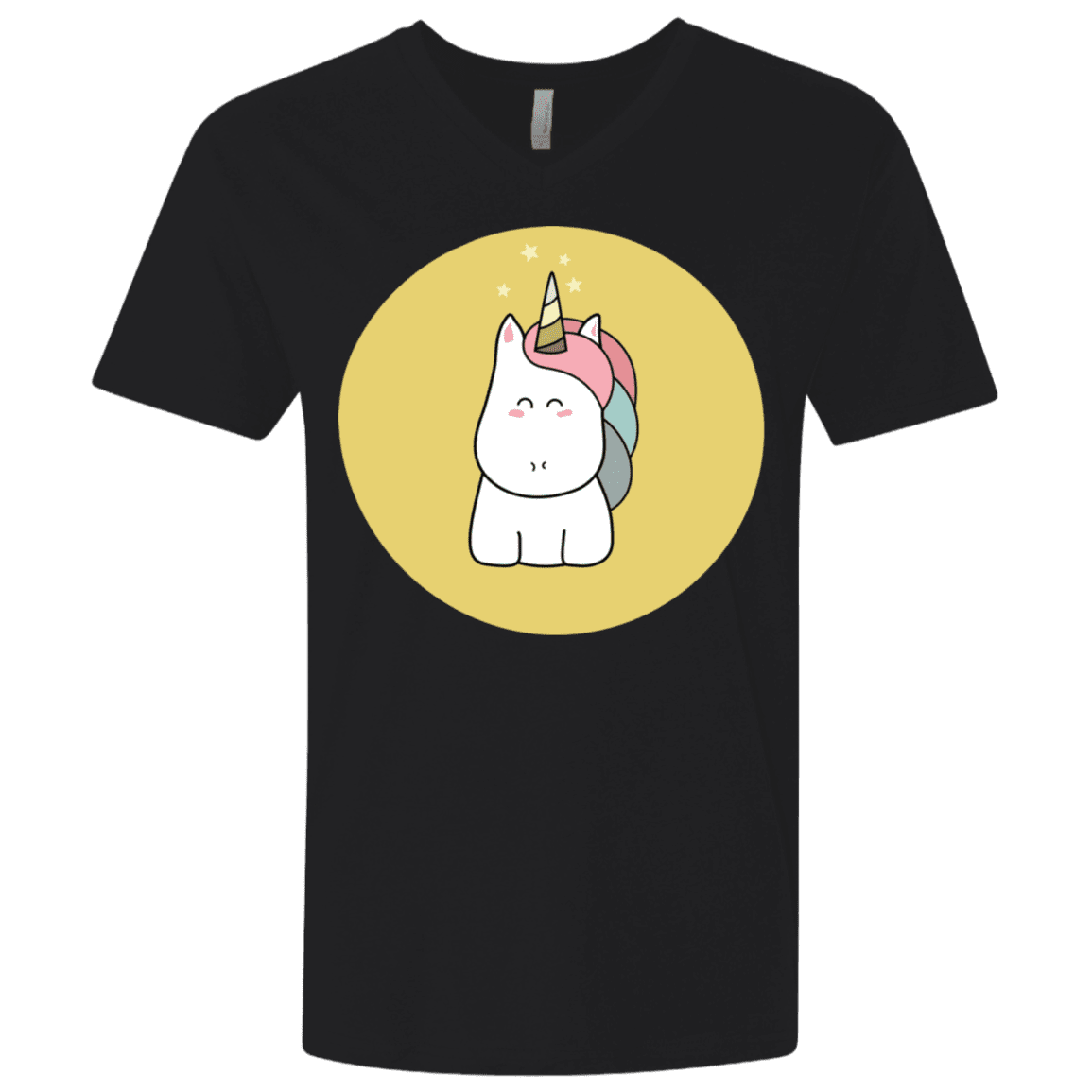 T-Shirts Black / X-Small Kawaii Unicorn Men's Premium V-Neck