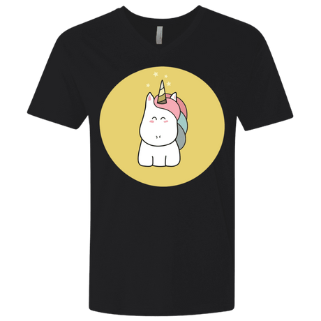 T-Shirts Black / X-Small Kawaii Unicorn Men's Premium V-Neck