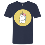 T-Shirts Midnight Navy / X-Small Kawaii Unicorn Men's Premium V-Neck