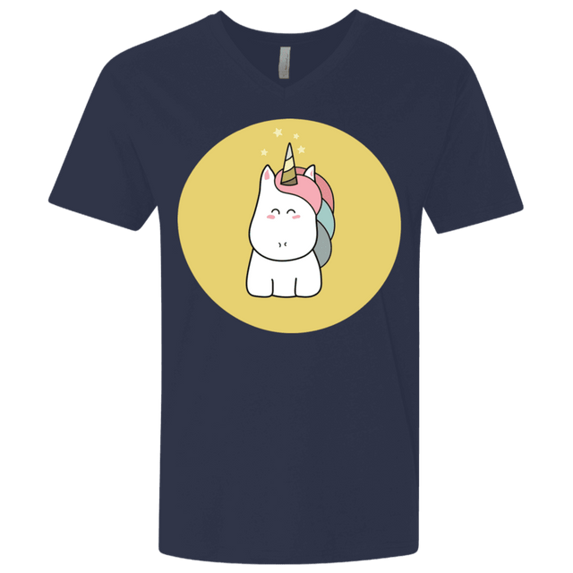 T-Shirts Midnight Navy / X-Small Kawaii Unicorn Men's Premium V-Neck