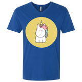 T-Shirts Royal / X-Small Kawaii Unicorn Men's Premium V-Neck