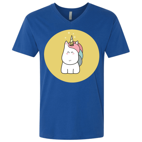 T-Shirts Royal / X-Small Kawaii Unicorn Men's Premium V-Neck