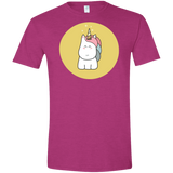 T-Shirts Antique Heliconia / S Kawaii Unicorn Men's Semi-Fitted Softstyle
