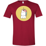 T-Shirts Cardinal Red / S Kawaii Unicorn Men's Semi-Fitted Softstyle