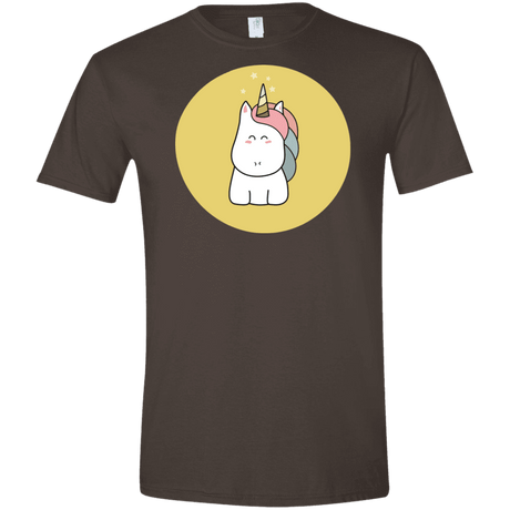 T-Shirts Dark Chocolate / S Kawaii Unicorn Men's Semi-Fitted Softstyle