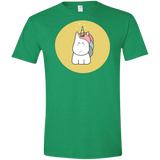T-Shirts Heather Irish Green / M Kawaii Unicorn Men's Semi-Fitted Softstyle
