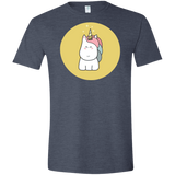 T-Shirts Heather Navy / S Kawaii Unicorn Men's Semi-Fitted Softstyle