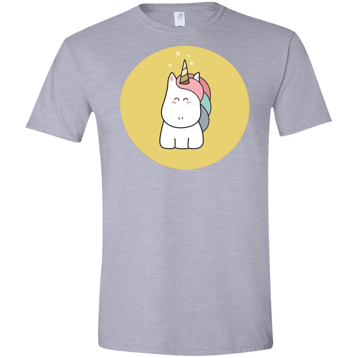 T-Shirts Sport Grey / X-Small Kawaii Unicorn Men's Semi-Fitted Softstyle