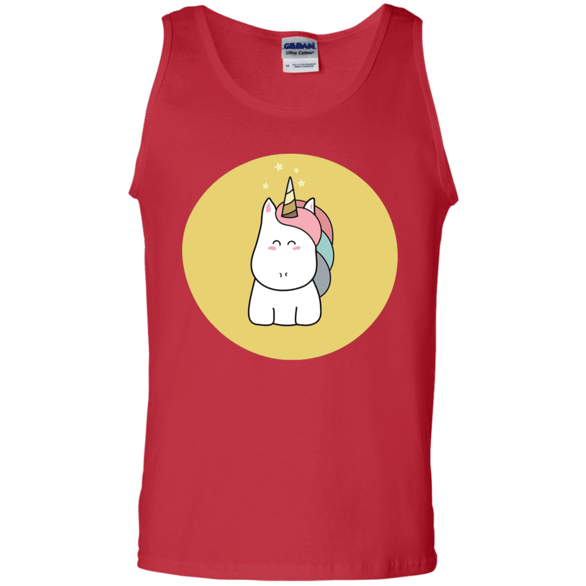 T-Shirts Red / S Kawaii Unicorn Men's Tank Top