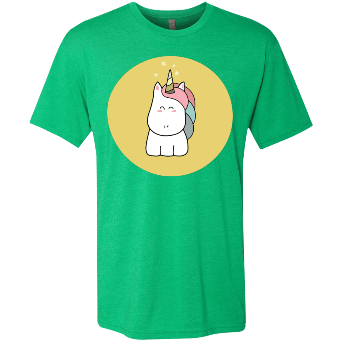 T-Shirts Envy / S Kawaii Unicorn Men's Triblend T-Shirt