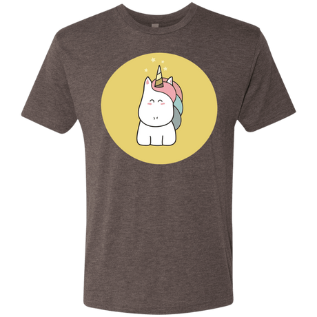 T-Shirts Macchiato / S Kawaii Unicorn Men's Triblend T-Shirt