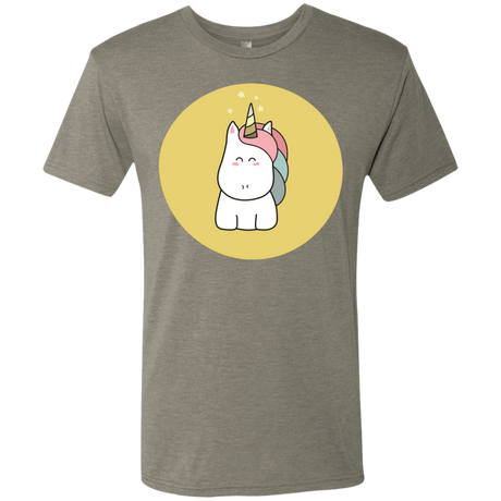 T-Shirts Venetian Grey / S Kawaii Unicorn Men's Triblend T-Shirt