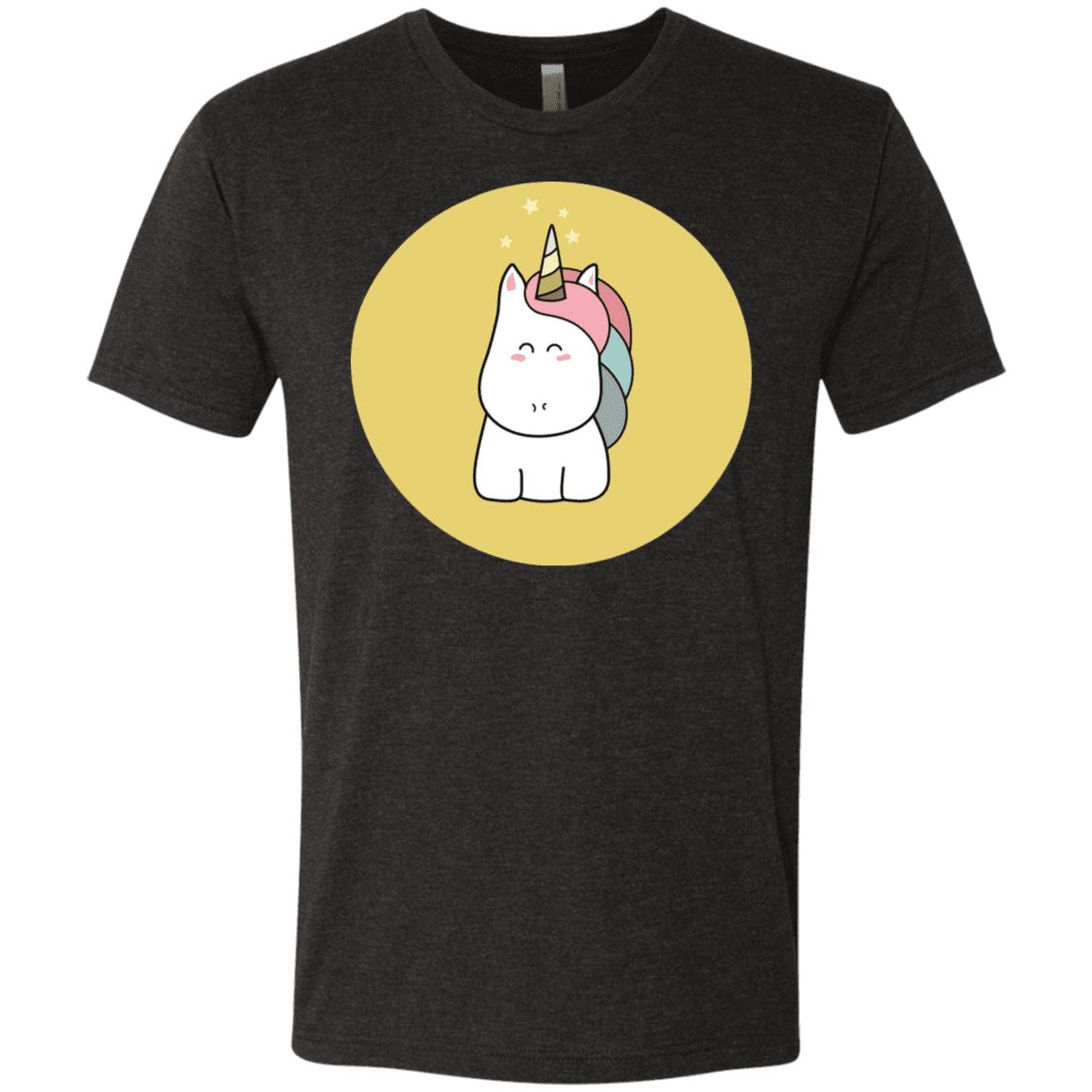 T-Shirts Vintage Black / S Kawaii Unicorn Men's Triblend T-Shirt