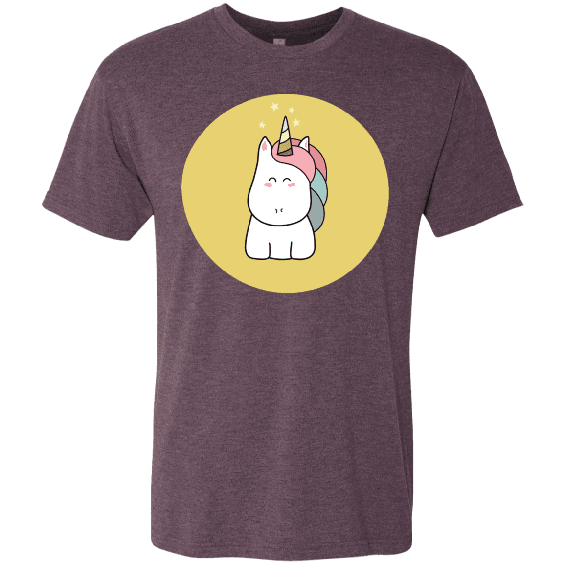 T-Shirts Vintage Purple / S Kawaii Unicorn Men's Triblend T-Shirt