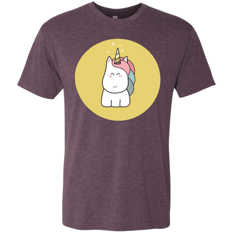 T-Shirts Vintage Purple / S Kawaii Unicorn Men's Triblend T-Shirt