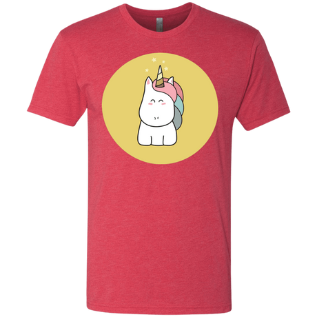 T-Shirts Vintage Red / S Kawaii Unicorn Men's Triblend T-Shirt