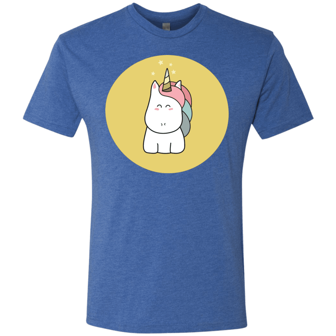 T-Shirts Vintage Royal / S Kawaii Unicorn Men's Triblend T-Shirt