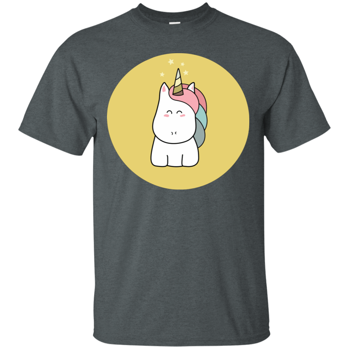 T-Shirts Dark Heather / S Kawaii Unicorn T-Shirt