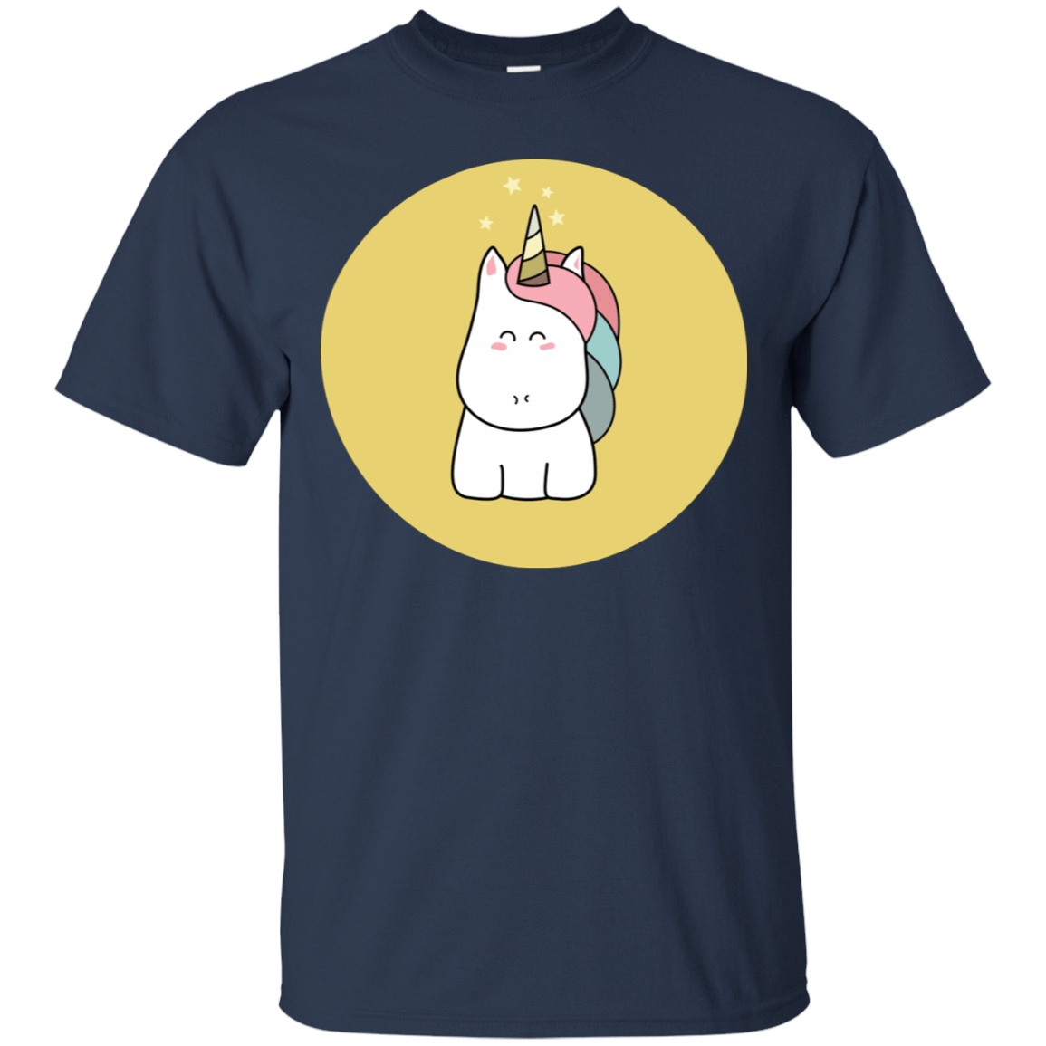 T-Shirts Navy / S Kawaii Unicorn T-Shirt