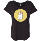 T-Shirts Vintage Black / X-Small Kawaii Unicorn Triblend Dolman Sleeve