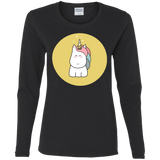 T-Shirts Black / S Kawaii Unicorn Women's Long Sleeve T-Shirt