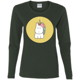 T-Shirts Forest / S Kawaii Unicorn Women's Long Sleeve T-Shirt