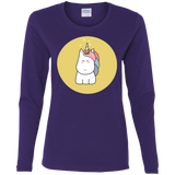 T-Shirts Purple / S Kawaii Unicorn Women's Long Sleeve T-Shirt