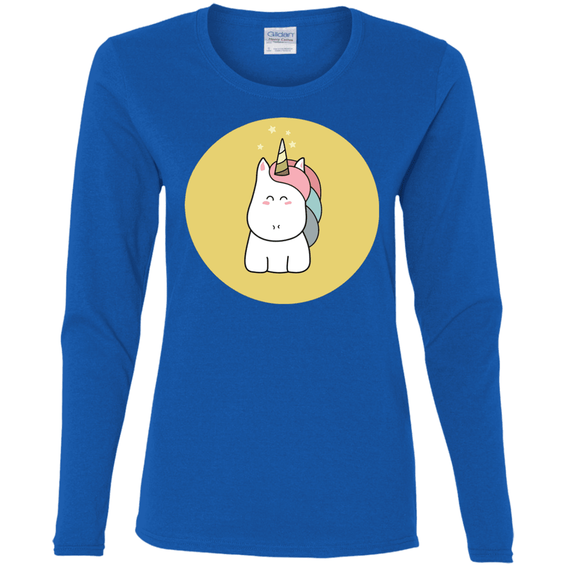T-Shirts Royal / S Kawaii Unicorn Women's Long Sleeve T-Shirt