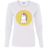 T-Shirts White / S Kawaii Unicorn Women's Long Sleeve T-Shirt