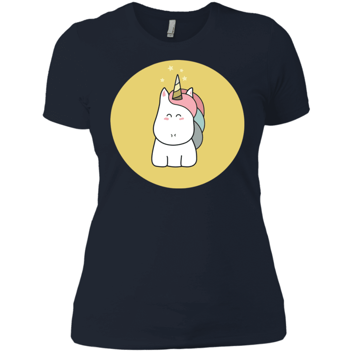 T-Shirts Midnight Navy / X-Small Kawaii Unicorn Women's Premium T-Shirt