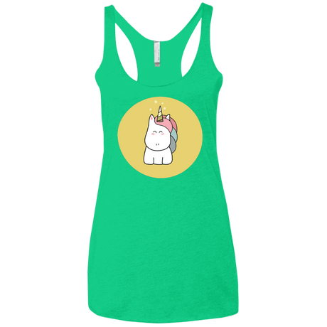T-Shirts Envy / X-Small Kawaii Unicorn Women's Triblend Racerback Tank