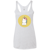 T-Shirts Heather White / X-Small Kawaii Unicorn Women's Triblend Racerback Tank