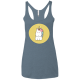 T-Shirts Indigo / X-Small Kawaii Unicorn Women's Triblend Racerback Tank